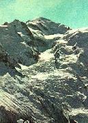 paccard balmat och de flesta andra alpinister tog  sig upp till mont blancs topp pa nordsidan unknow artist